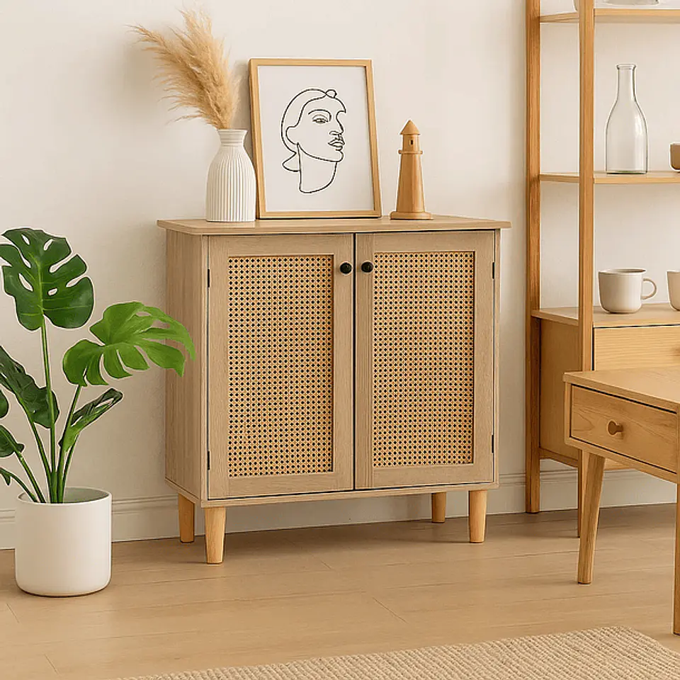 Cómoda 2 Puertas Rattan (KL) 2