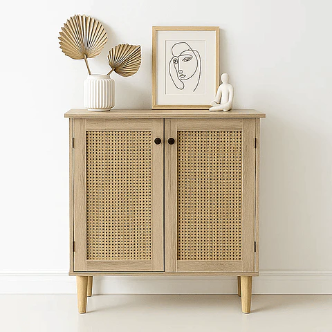 Cómoda 2 Puertas Rattan (KL)