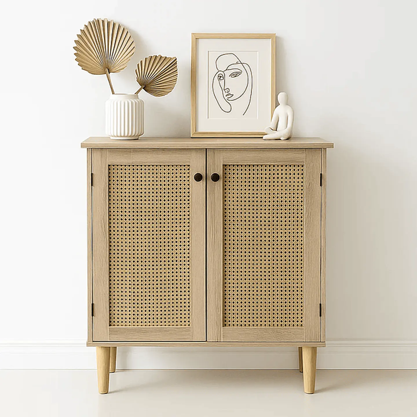 Cómoda 2 Puertas Rattan (KL) 1