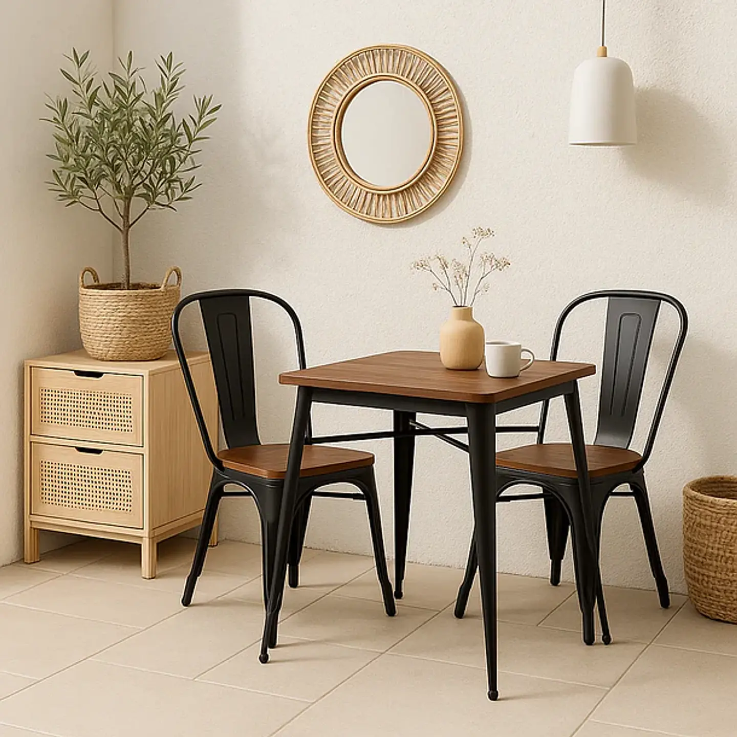 Pack 4 Sillas Tolix Madera Oscura (Kl) 2