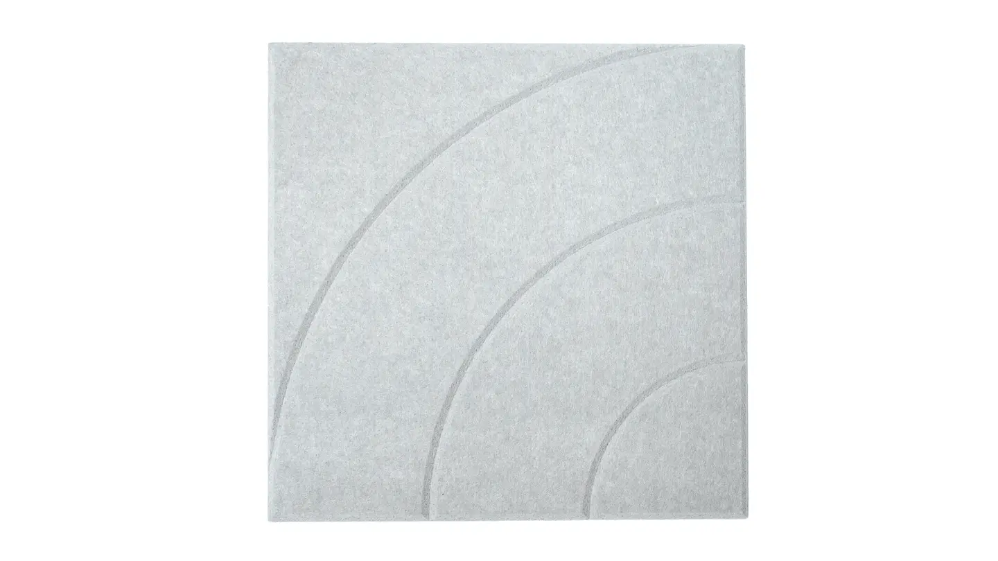 Pack 4 Paneles Acústicos Adhesivos / Gris Curve 1