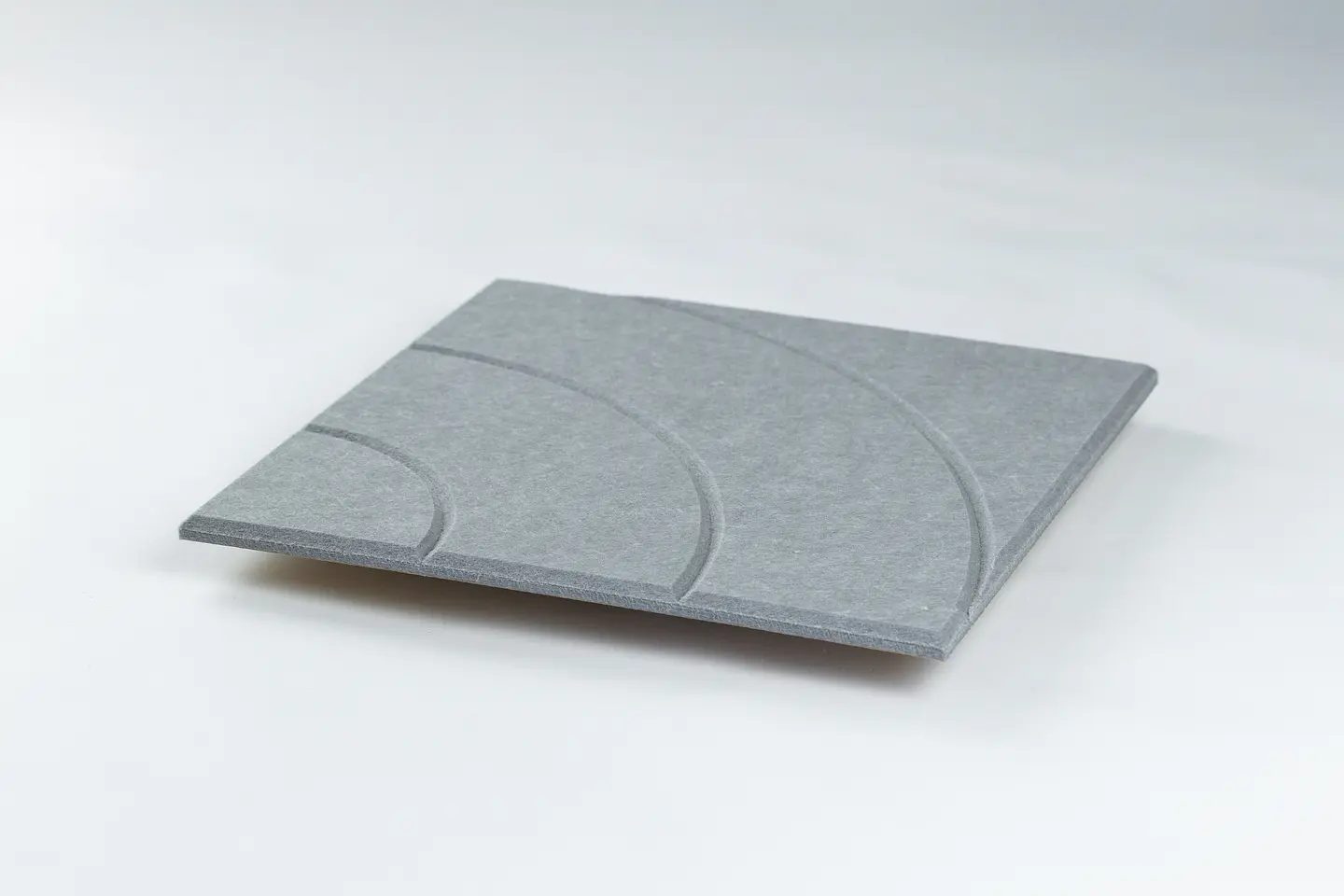 Pack 4 Paneles Acústicos Adhesivos / Gris Curve 3