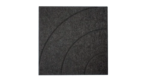 Pack 4 Paneles Acústicos Adhesivos / Negro Curve