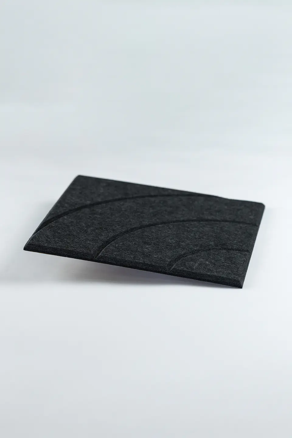 Pack 4 Paneles Acústicos Adhesivos / Negro Curve 3