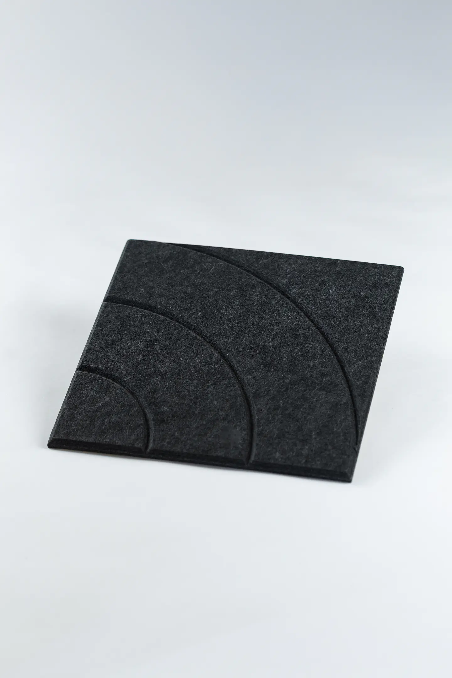 Pack 4 Paneles Acústicos Adhesivos / Negro Curve 4
