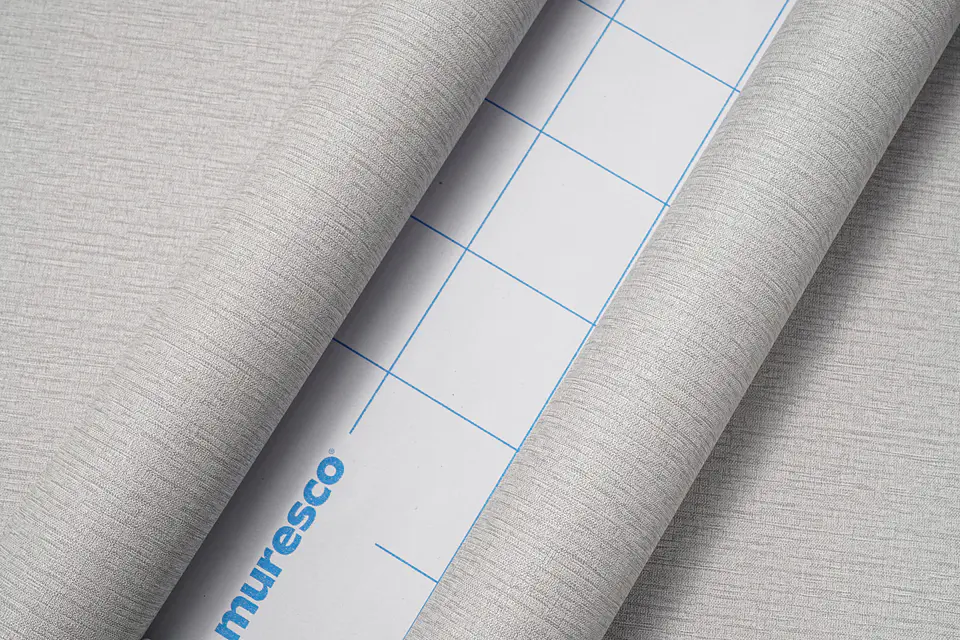 Papel Mural Adhesivo / Lino Gris 88413 4