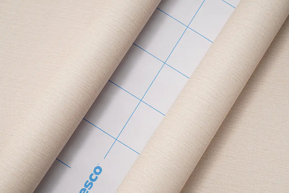 Papel Mural Adhesivo / Lino Beige 88414 4