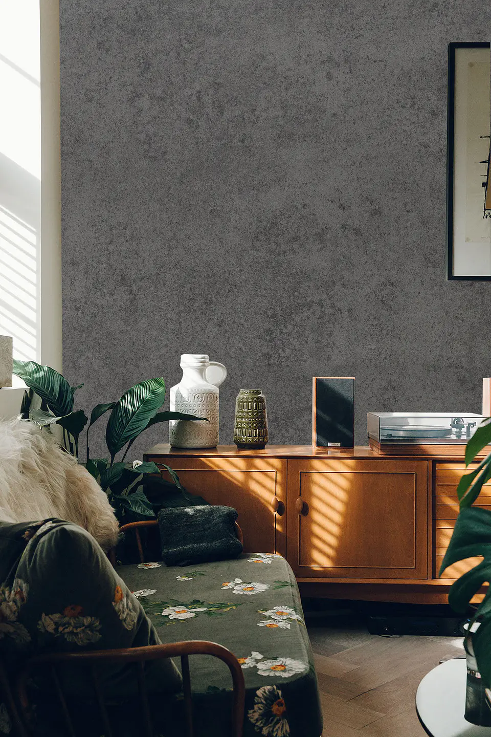 Papel Mural Adhesivo / Cemento Gris 88417 3
