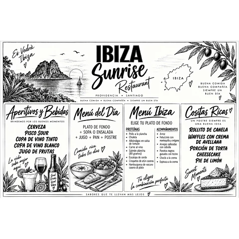 Individuales Personalizados / Ibiza Sunrice