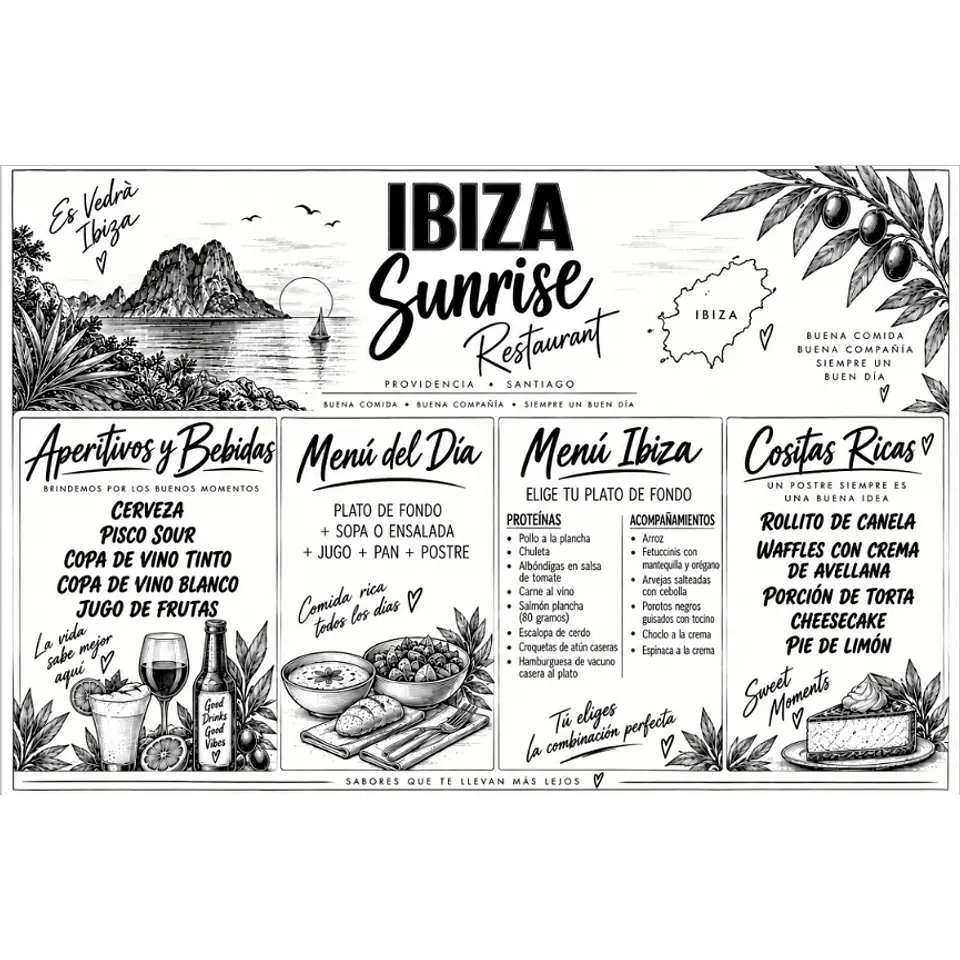 Individuales Personalizados / Ibiza Sunrice 1