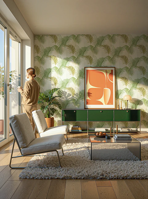 Papel Mural Hojas Palmera / 387101 (Spectrum)