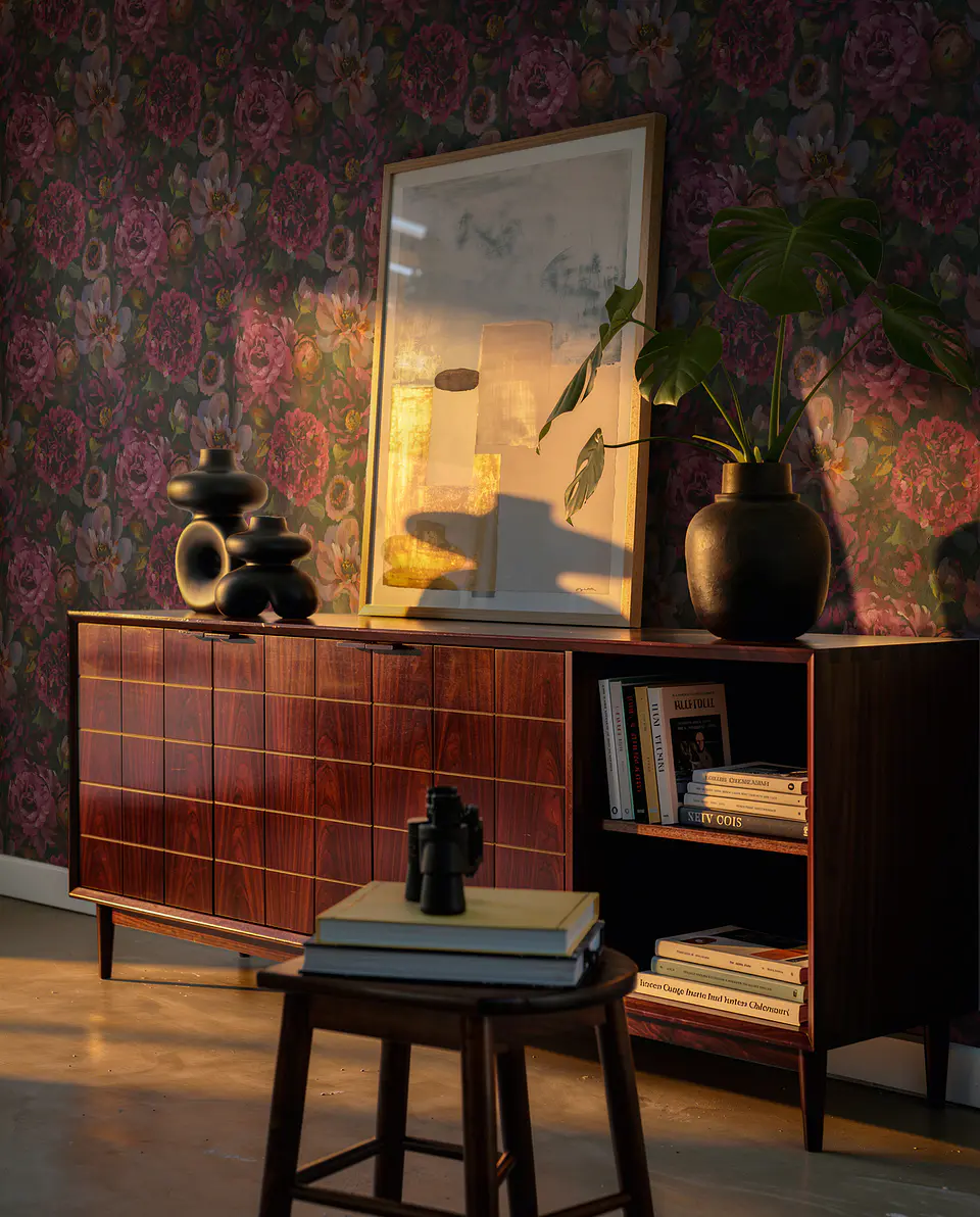 Papel Mural Floral Burdeo / 792311 (Spectrum) 1