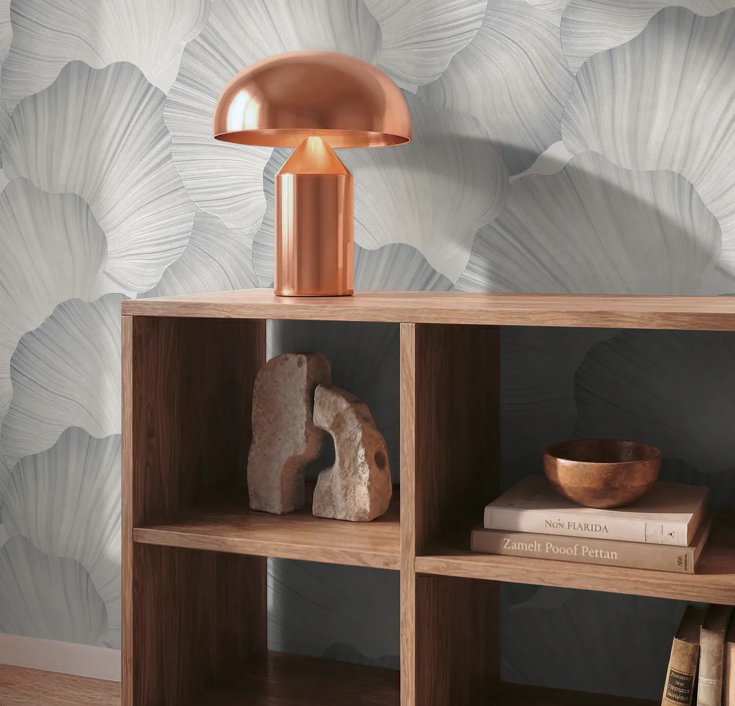 Papel Mural Hojas Ginkgo Gris / 792332 (Spectrum) 3