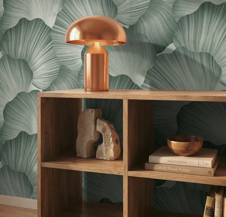 Papel Mural Hojas Ginkgo Verde / 792335 (Spectrum) 1