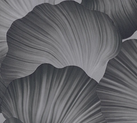 Papel Mural Hojas Ginkgo Negro / 792337 (Spectrum)
