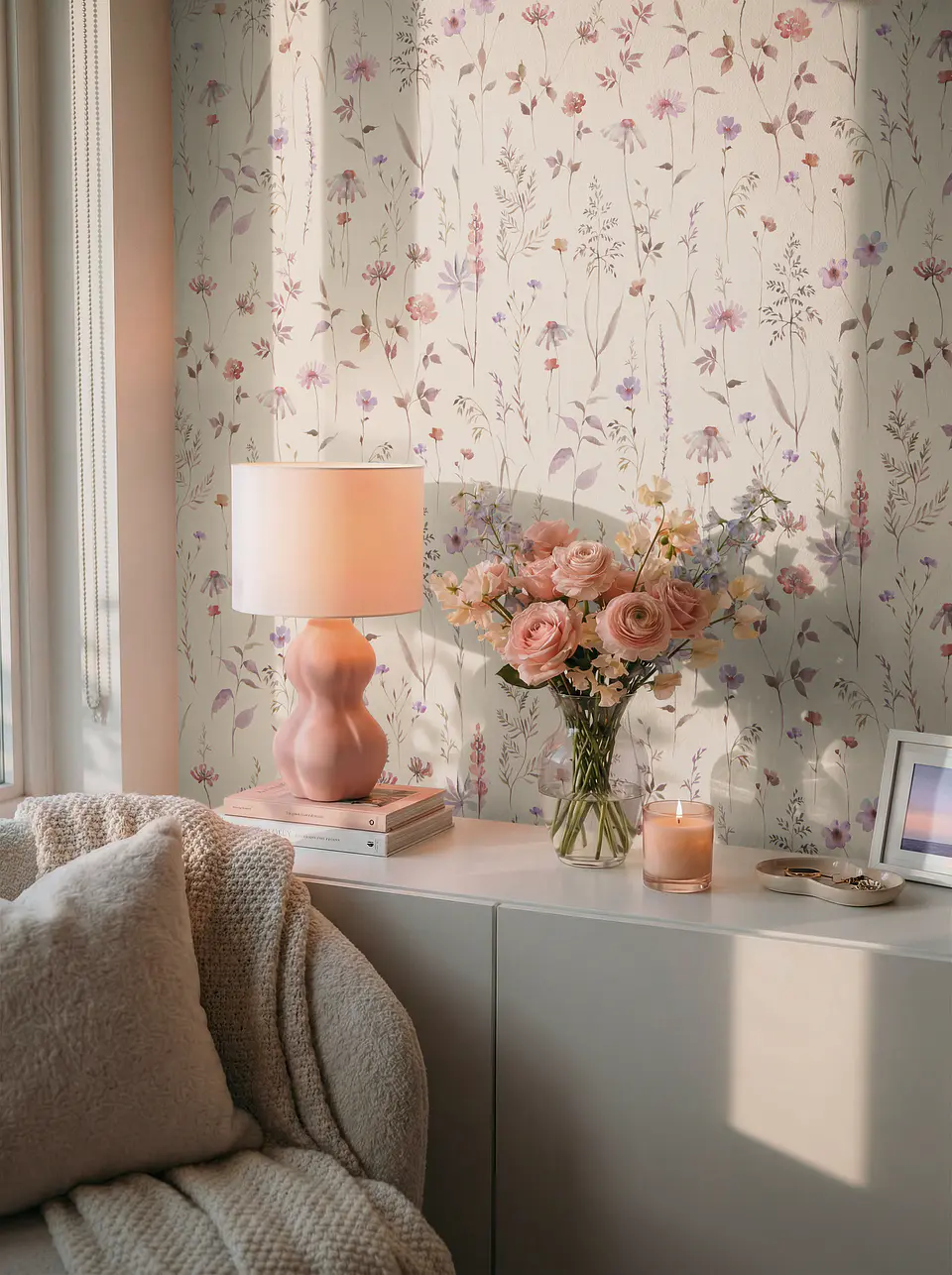 Papel Mural Flores Acuarela / 792371 (Spectrum) 1