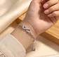 Pulsera plata signo infinito ajustable - Miniatura 2