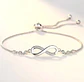 Pulsera plata signo infinito ajustable - Miniatura 3