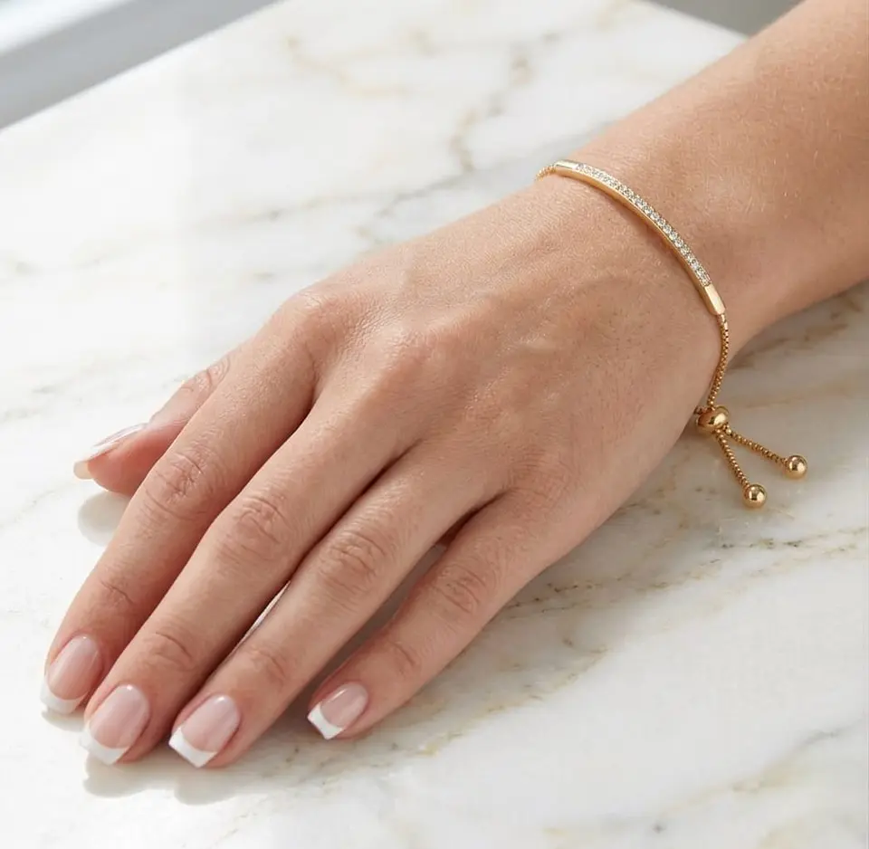 Brazalete dorado broche deslizante 4
