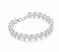 Pulsera plata cuentas trenzadas finas - Miniatura 4