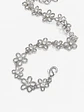 Pulsera plata flores caladas con circón - Miniatura 3