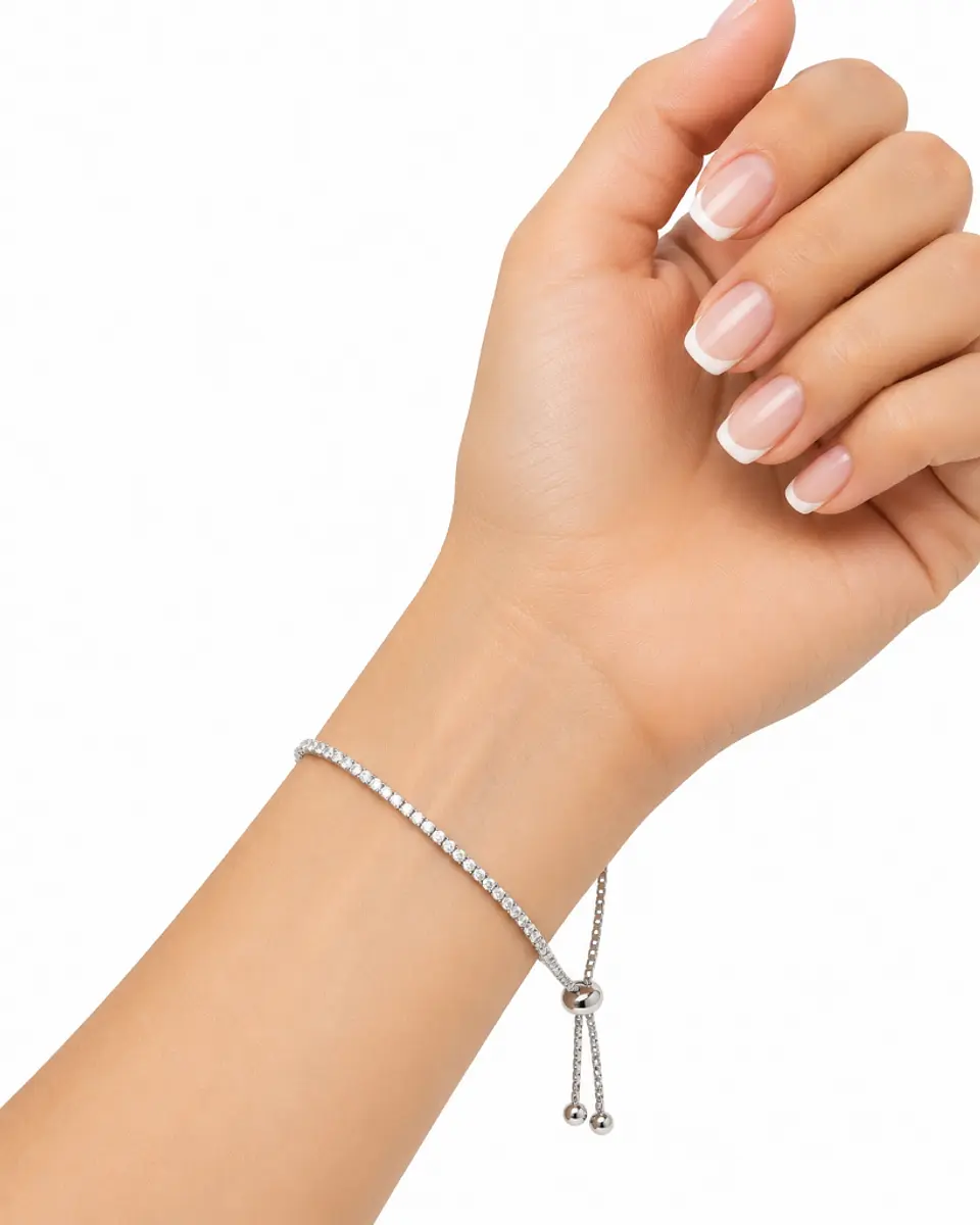 Brazalete tipo tenis moissanita ajustable 4