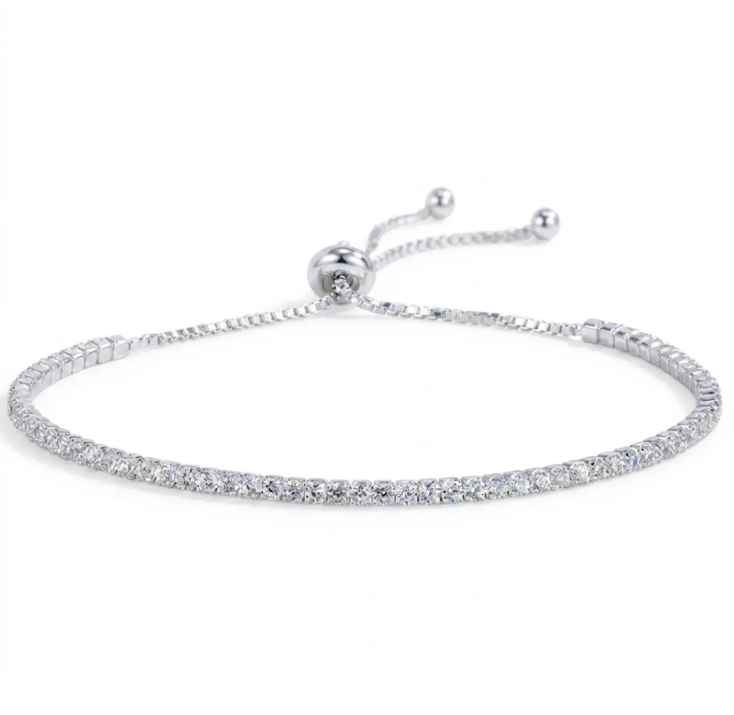 Brazalete tipo tenis moissanita ajustable 1