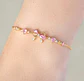 Brazalete plata lazo calado con gema rosa - Miniatura 7