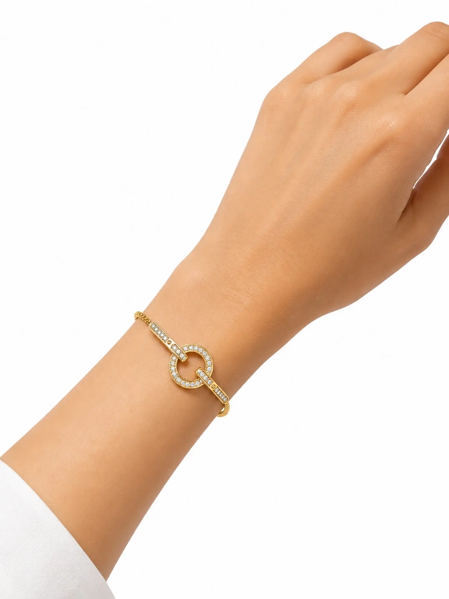 Brazalete plata anillo infinito micro-circones 4