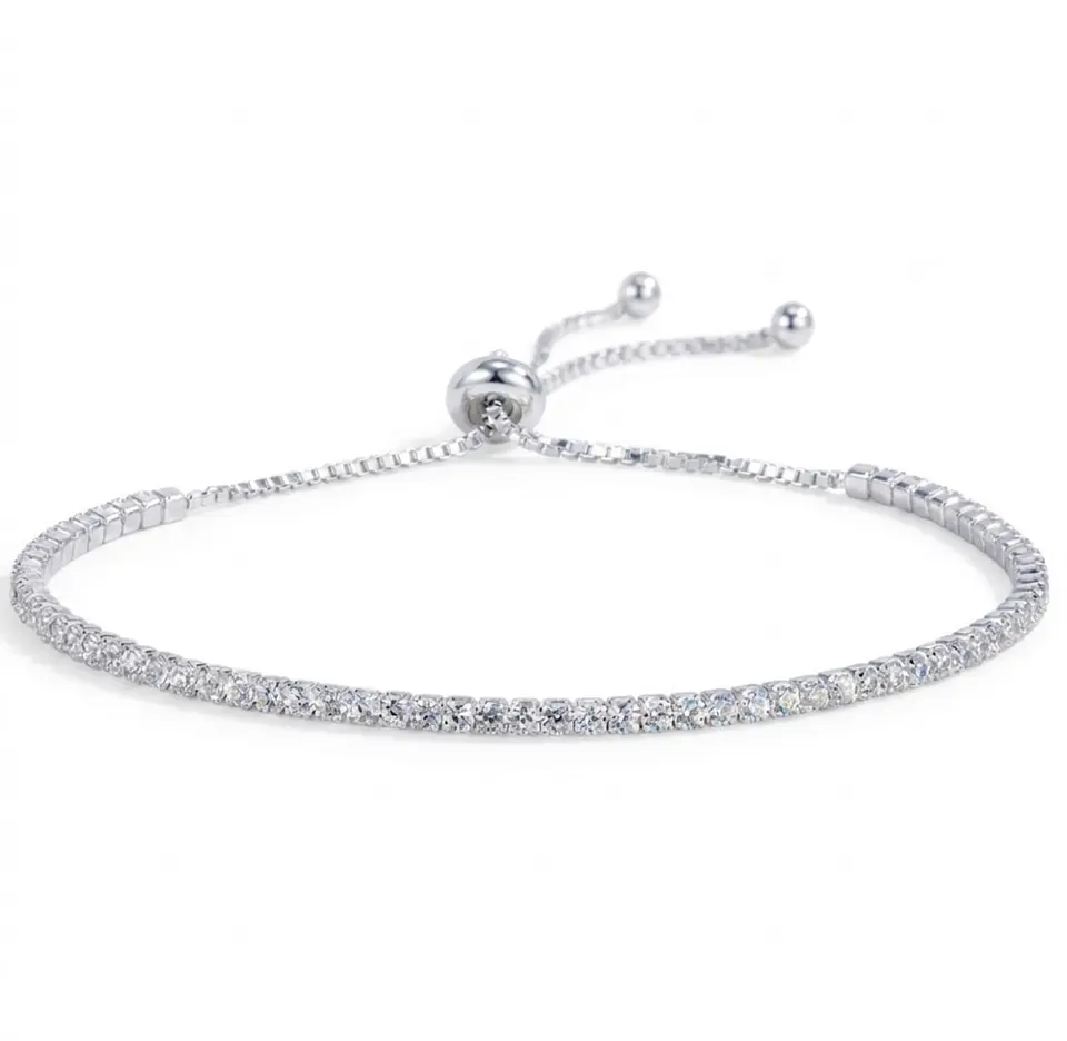 Brazalete tenis plata circonitas cúbicas 1