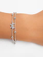 Pulsera plata doble cadena sofisticada - Miniatura 4