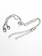 Brazalete plata cadena delicada dije central - Miniatura 5