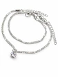Brazalete plata cadena delicada dije central - Miniatura 1