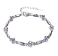Brazalete plata 925 circón lila amatista - Miniatura 1