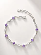 Brazalete plata 925 circón lila amatista - Miniatura 2