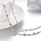 Brazalete plata 925 circón lila amatista - Miniatura 4
