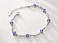 Brazalete plata 925 circón lila amatista - Miniatura 5