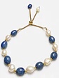 Brazalete perla barroca con piedras azules - Miniatura 4