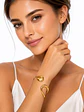 Pulsera dorada abierta geométrica - Miniatura 2