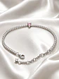 Brazalete tenis cristal corazón rosa - Miniatura 4