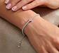 Brazalete tenis cristal corazón rosa - Miniatura 5