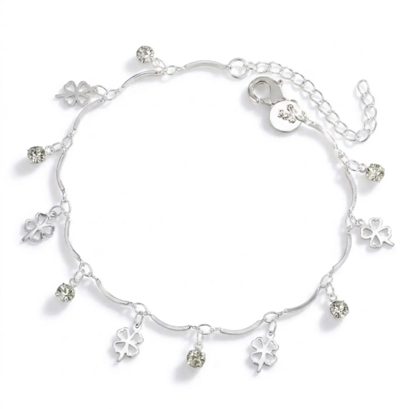 Pulsera plata 925 tréboles de la suerte 1