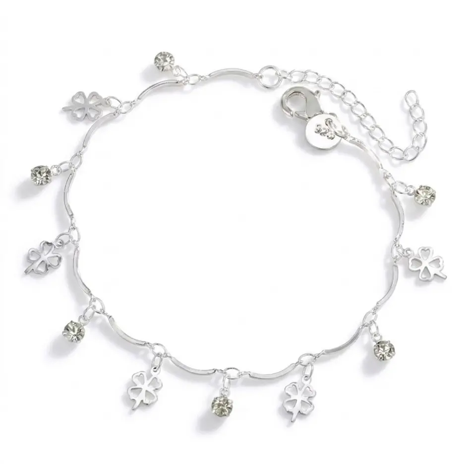 Pulsera plata 925 tréboles de la suerte 1