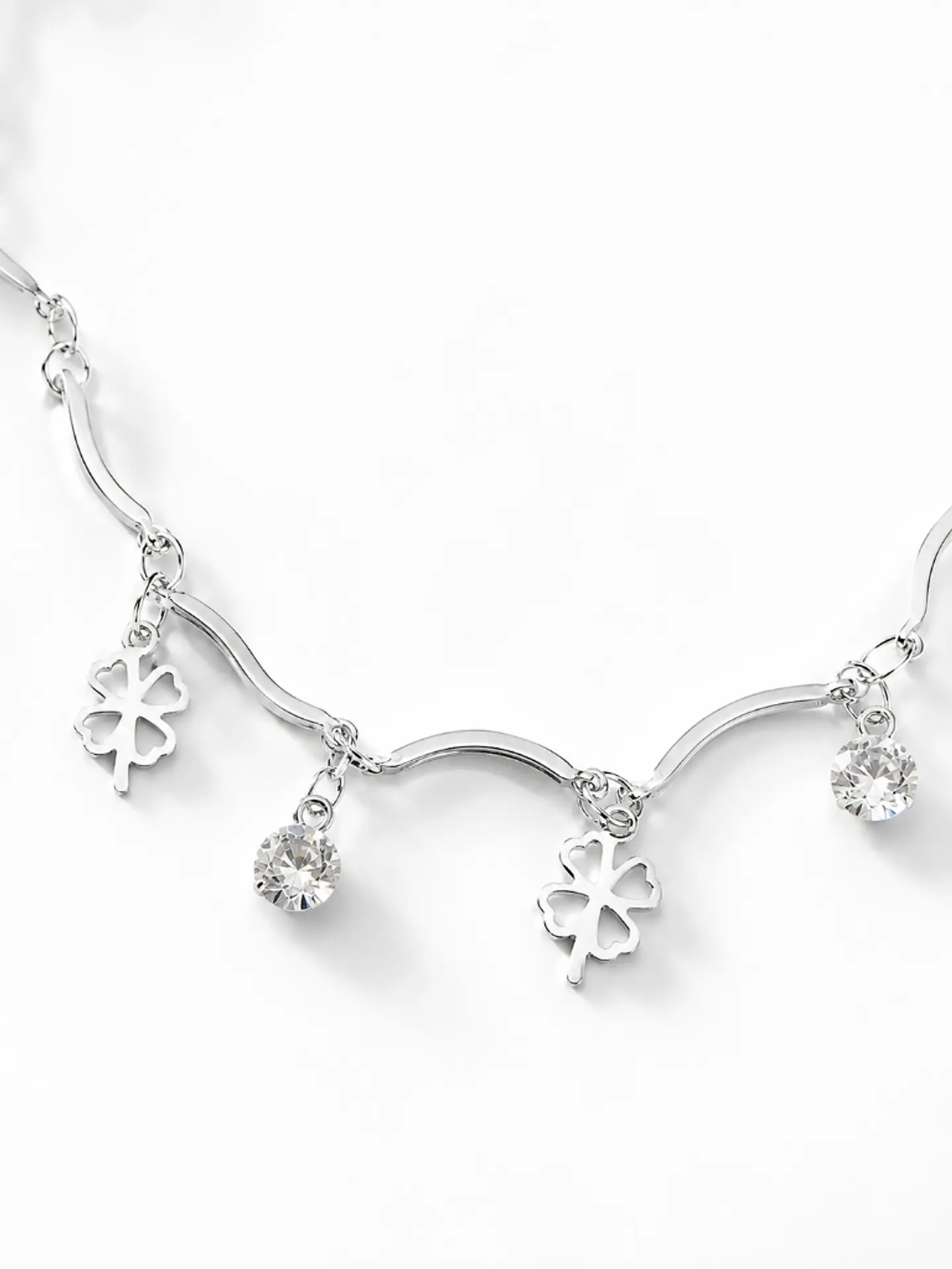 Pulsera plata 925 tréboles de la suerte 4