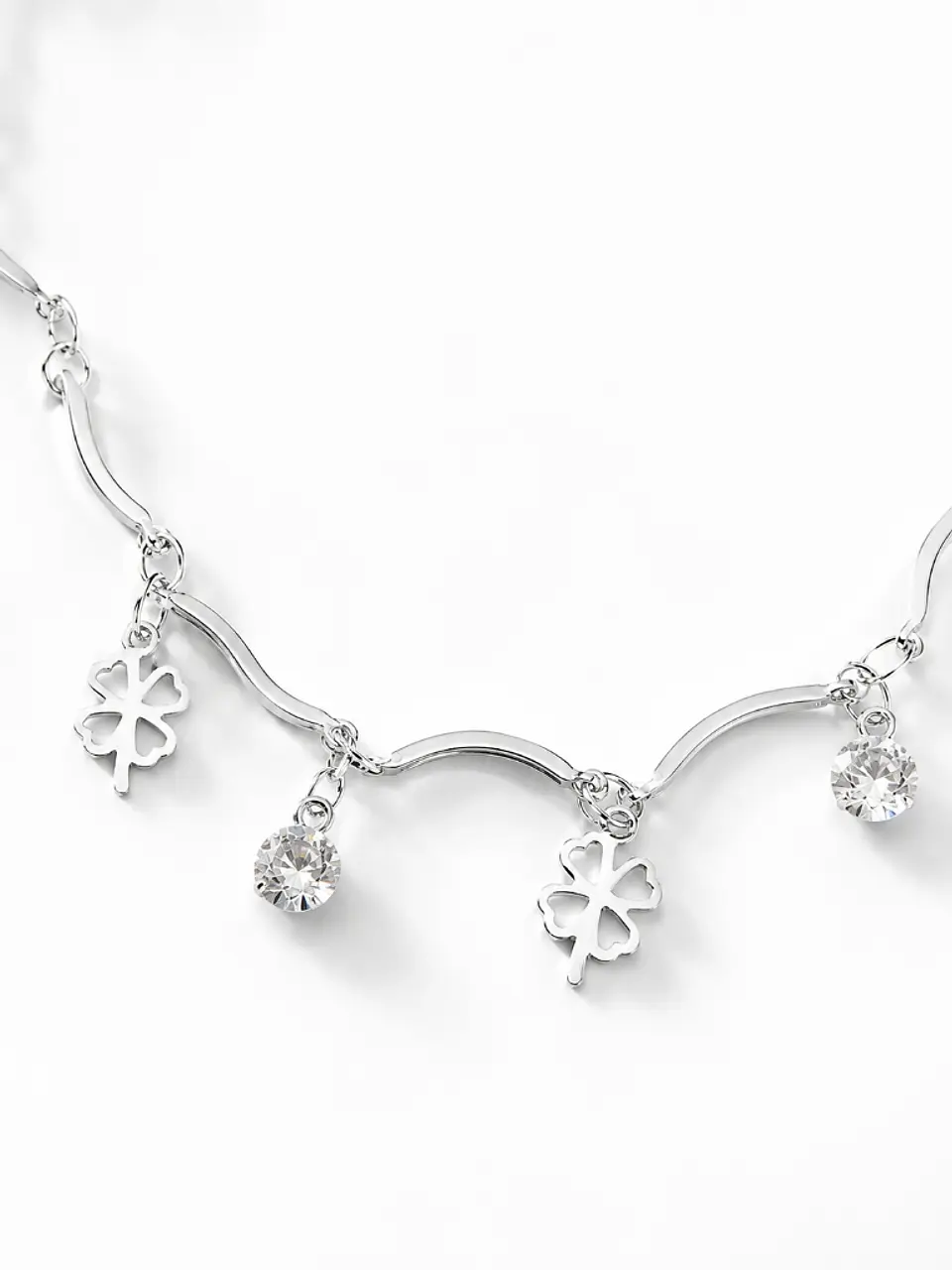 Pulsera plata 925 tréboles de la suerte 4