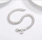 Pulsera plata 925 cadena espiga doble - Miniatura 4