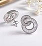 Aros plata 925 aros entrelazados con circones - Miniatura 4