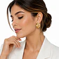 Aros dorados triple aro con circones - Miniatura 2