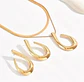 Conjunto dorado minimalista cosmopolita - Miniatura 3