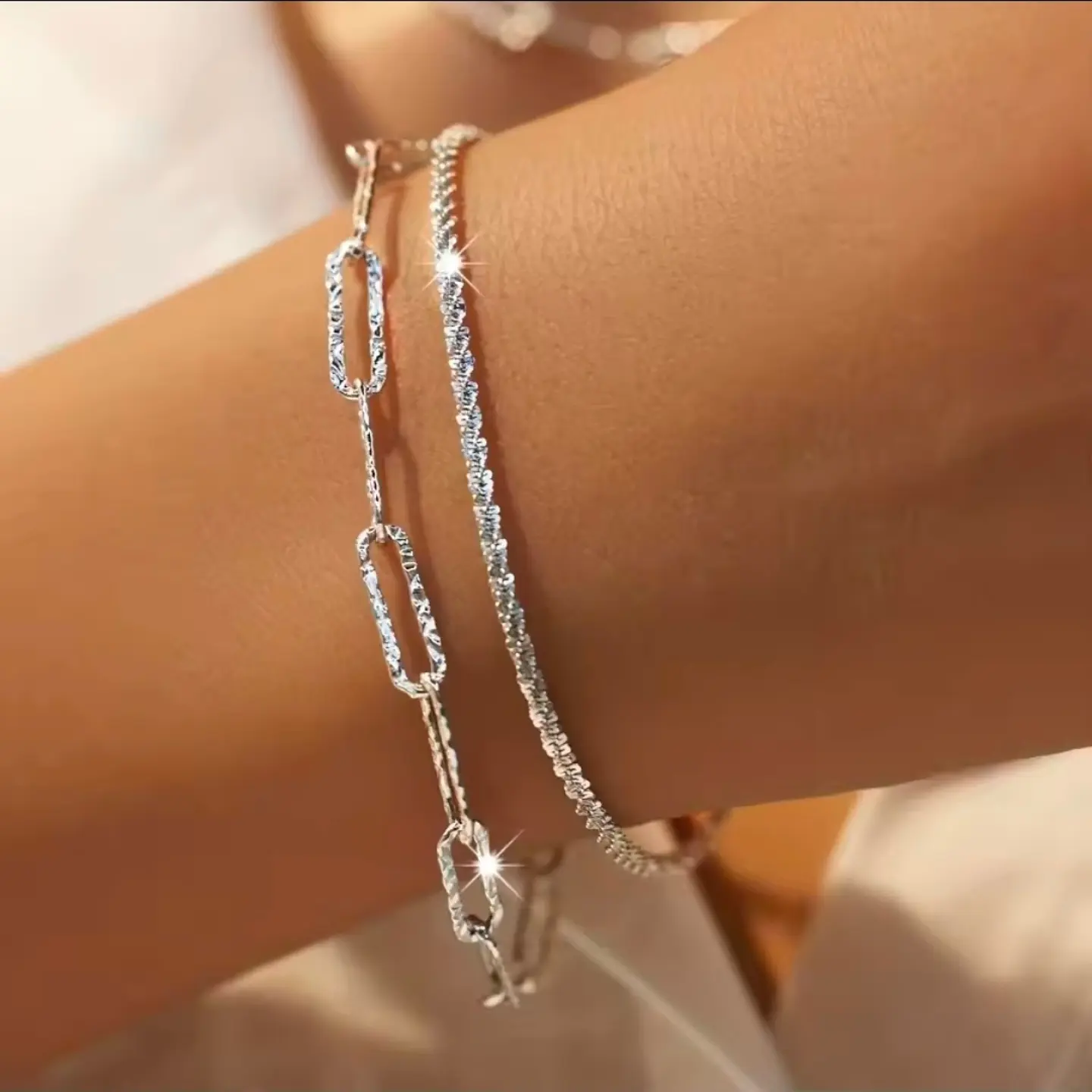 Conjunto plata multicapa eslabones diferenciados 4